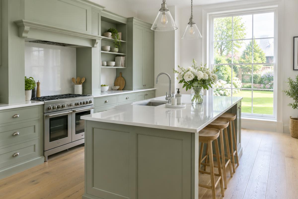 A spotless kitchen with clean worktops